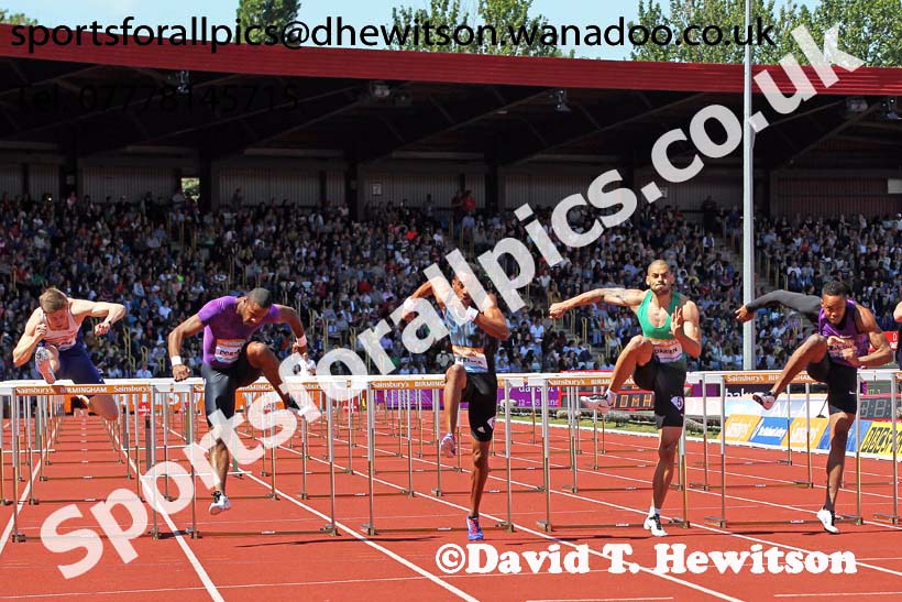 Mens 110 metres hudles, IAAF Diamond League, Birmingham. Photo: David T. Hewitson/Sports for All Pics
